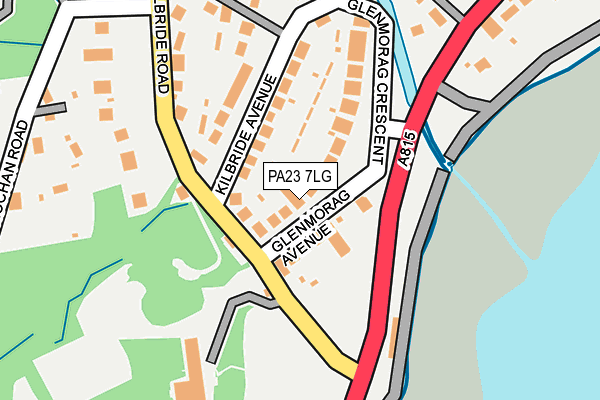 PA23 7LG map - OS OpenMap – Local (Ordnance Survey)