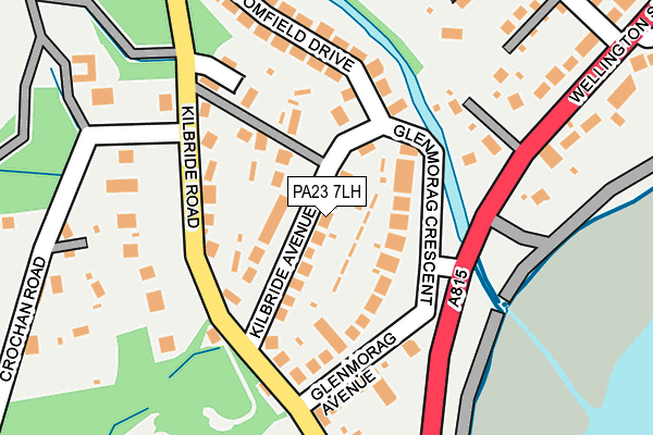 PA23 7LH map - OS OpenMap – Local (Ordnance Survey)