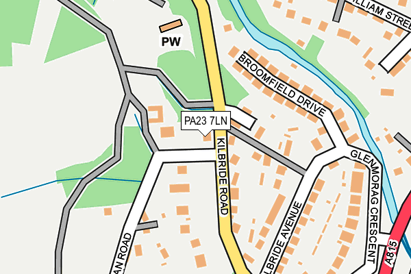 PA23 7LN map - OS OpenMap – Local (Ordnance Survey)