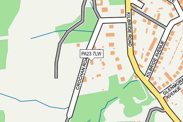 PA23 7LW map - OS OpenMap – Local (Ordnance Survey)