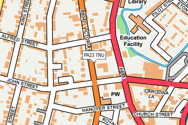 PA23 7NU map - OS OpenMap – Local (Ordnance Survey)