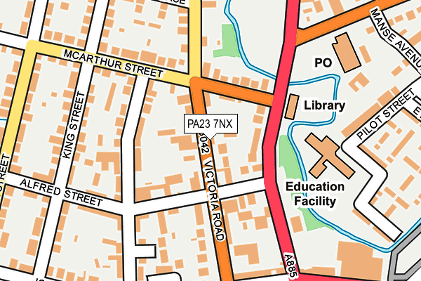 PA23 7NX map - OS OpenMap – Local (Ordnance Survey)