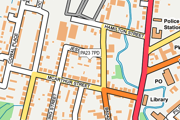 PA23 7PD map - OS OpenMap – Local (Ordnance Survey)