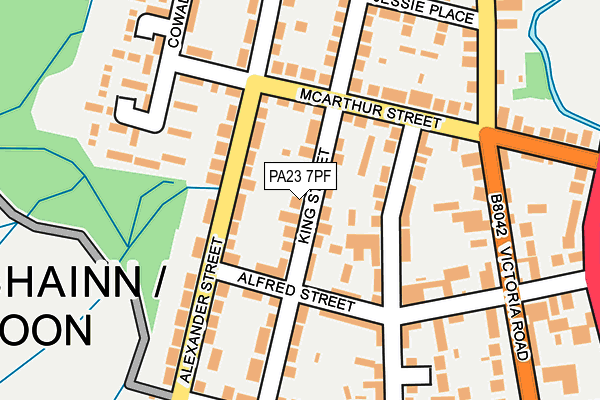 PA23 7PF map - OS OpenMap – Local (Ordnance Survey)