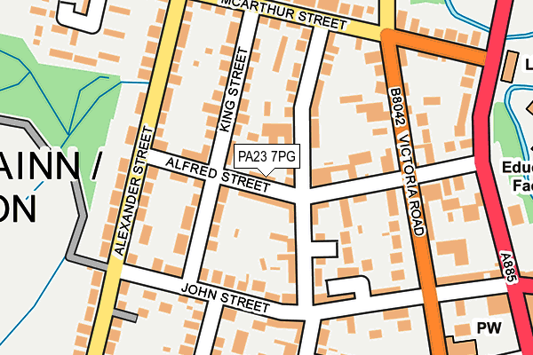 PA23 7PG map - OS OpenMap – Local (Ordnance Survey)