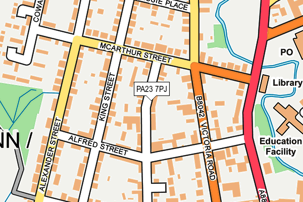 PA23 7PJ map - OS OpenMap – Local (Ordnance Survey)