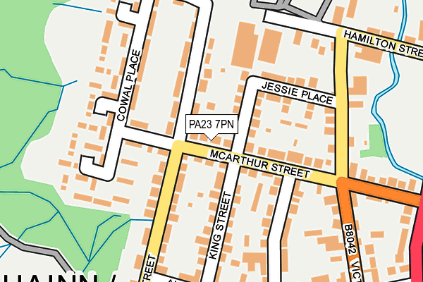PA23 7PN map - OS OpenMap – Local (Ordnance Survey)
