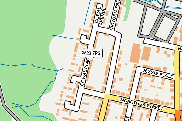 PA23 7PS map - OS OpenMap – Local (Ordnance Survey)