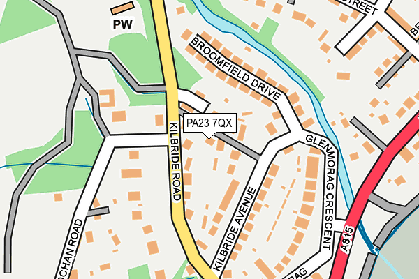 PA23 7QX map - OS OpenMap – Local (Ordnance Survey)