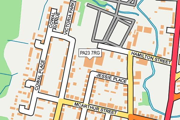 PA23 7RG map - OS OpenMap – Local (Ordnance Survey)