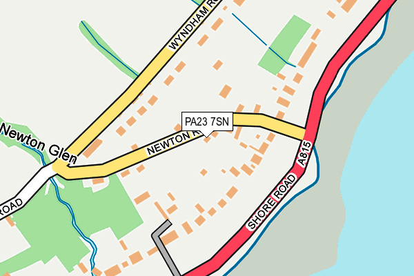 PA23 7SN map - OS OpenMap – Local (Ordnance Survey)