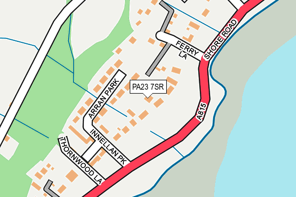 PA23 7SR map - OS OpenMap – Local (Ordnance Survey)