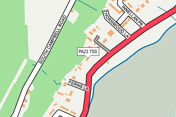 PA23 7SS map - OS OpenMap – Local (Ordnance Survey)