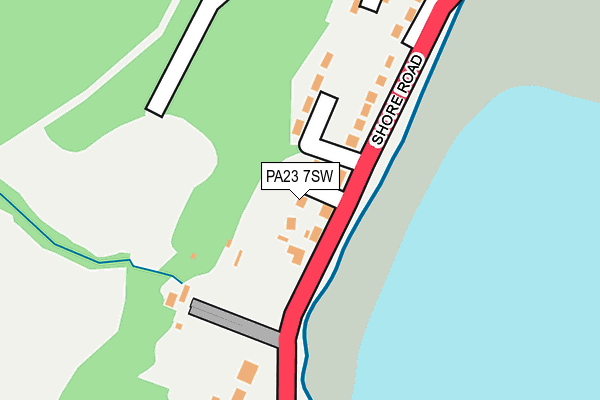 PA23 7SW map - OS OpenMap – Local (Ordnance Survey)
