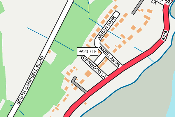 PA23 7TF map - OS OpenMap – Local (Ordnance Survey)