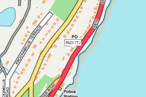 PA23 7TJ map - OS OpenMap – Local (Ordnance Survey)