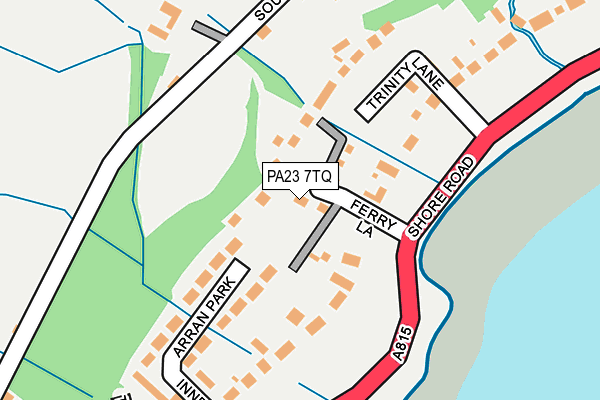 PA23 7TQ map - OS OpenMap – Local (Ordnance Survey)