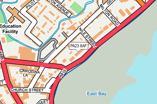PA23 8AF map - OS OpenMap – Local (Ordnance Survey)