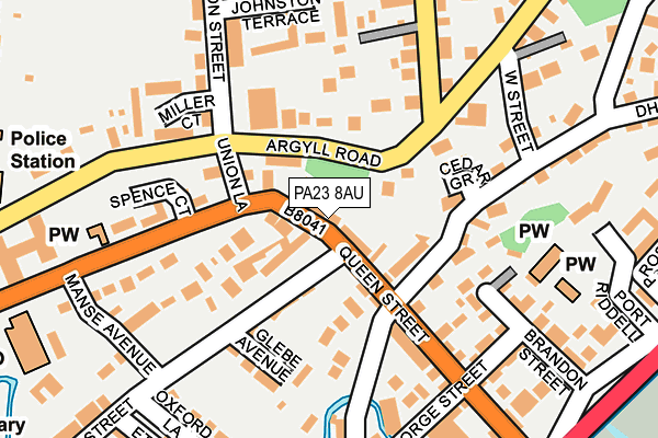 PA23 8AU map - OS OpenMap – Local (Ordnance Survey)