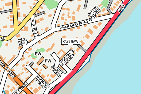 PA23 8AW map - OS OpenMap – Local (Ordnance Survey)