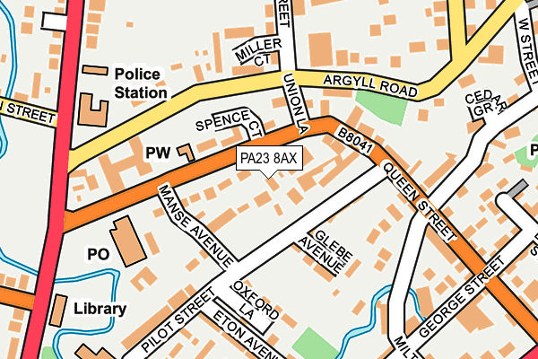 PA23 8AX map - OS OpenMap – Local (Ordnance Survey)