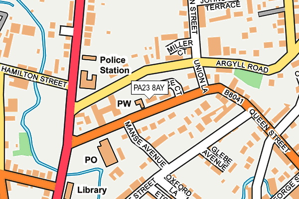 PA23 8AY map - OS OpenMap – Local (Ordnance Survey)