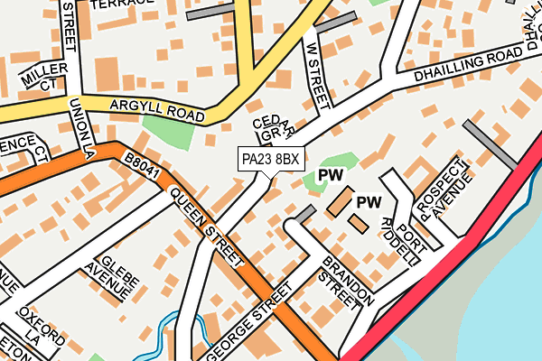 PA23 8BX map - OS OpenMap – Local (Ordnance Survey)