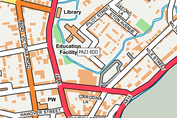 PA23 8DD map - OS OpenMap – Local (Ordnance Survey)