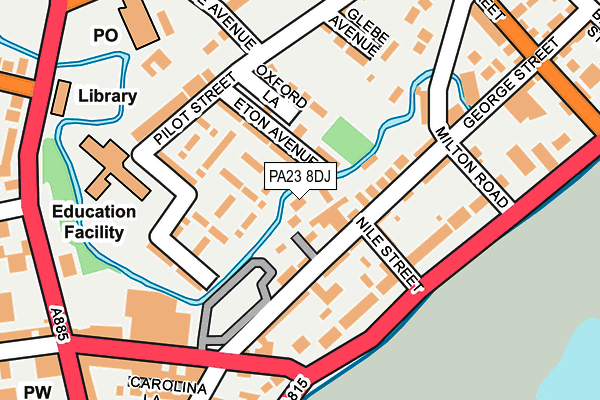 PA23 8DJ map - OS OpenMap – Local (Ordnance Survey)