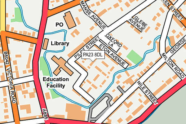 PA23 8DL map - OS OpenMap – Local (Ordnance Survey)