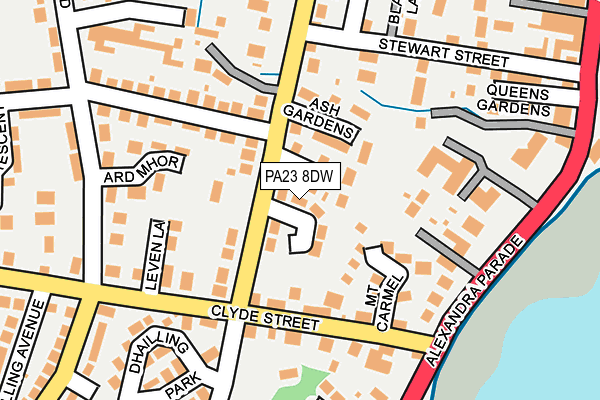PA23 8DW map - OS OpenMap – Local (Ordnance Survey)