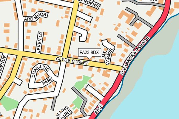 PA23 8DX map - OS OpenMap – Local (Ordnance Survey)