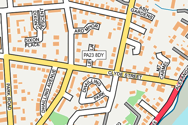 PA23 8DY map - OS OpenMap – Local (Ordnance Survey)
