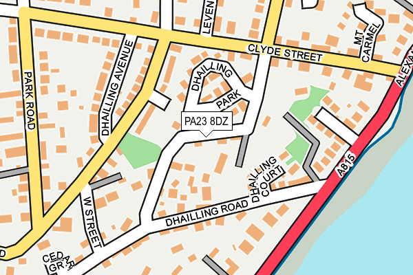 PA23 8DZ map - OS OpenMap – Local (Ordnance Survey)