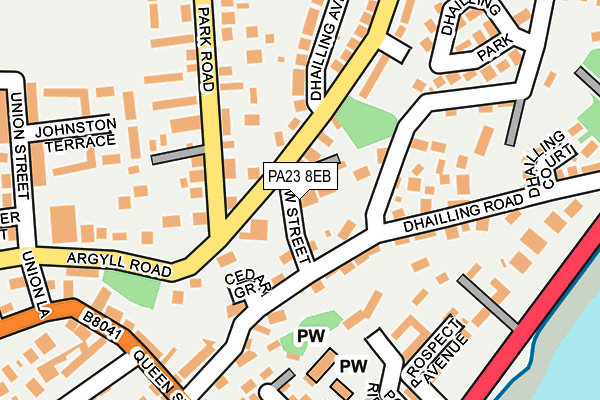 PA23 8EB map - OS OpenMap – Local (Ordnance Survey)