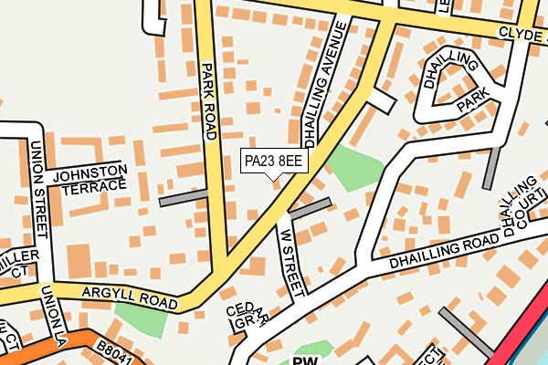 PA23 8EE map - OS OpenMap – Local (Ordnance Survey)
