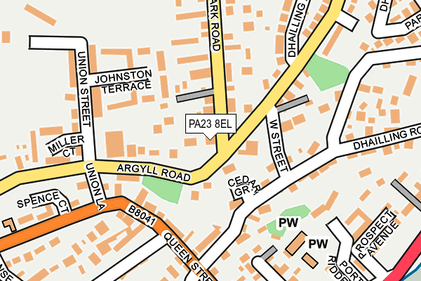 PA23 8EL map - OS OpenMap – Local (Ordnance Survey)