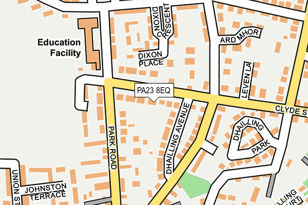 PA23 8EQ map - OS OpenMap – Local (Ordnance Survey)