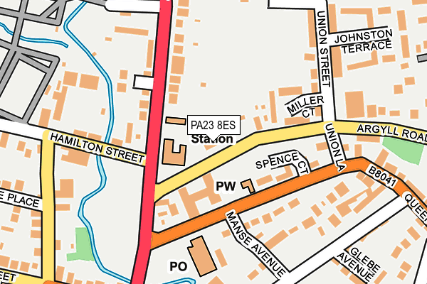 PA23 8ES map - OS OpenMap – Local (Ordnance Survey)
