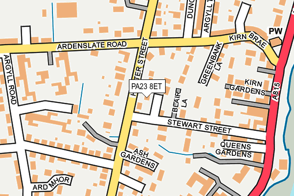 PA23 8ET map - OS OpenMap – Local (Ordnance Survey)
