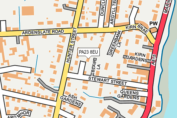 PA23 8EU map - OS OpenMap – Local (Ordnance Survey)