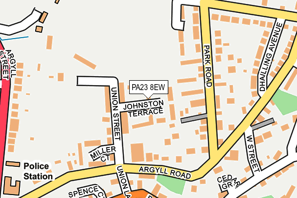 PA23 8EW map - OS OpenMap – Local (Ordnance Survey)