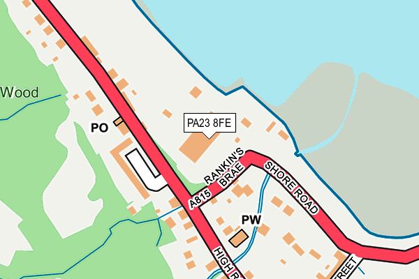 PA23 8FE map - OS OpenMap – Local (Ordnance Survey)