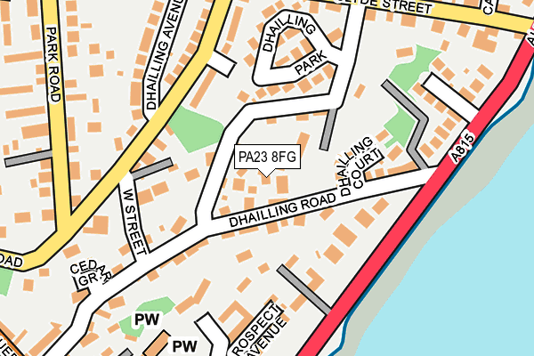 PA23 8FG map - OS OpenMap – Local (Ordnance Survey)