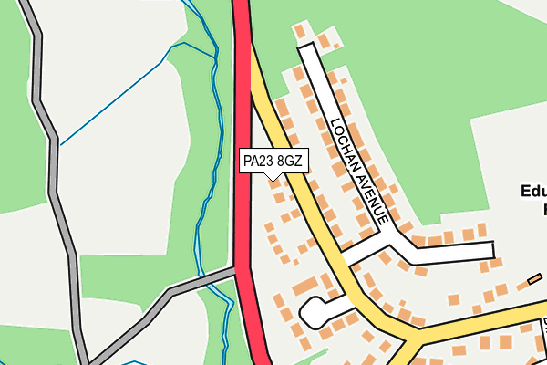 PA23 8GZ map - OS OpenMap – Local (Ordnance Survey)