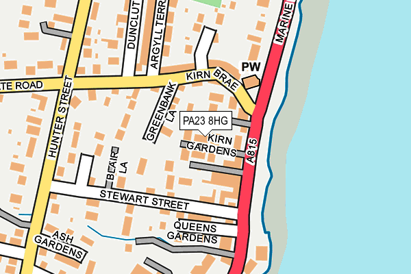 PA23 8HG map - OS OpenMap – Local (Ordnance Survey)