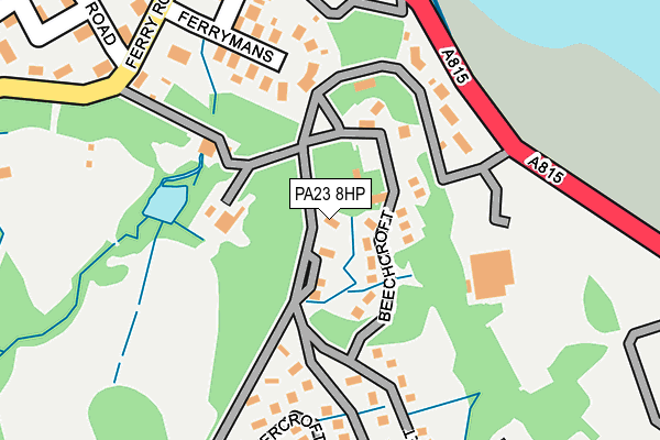PA23 8HP map - OS OpenMap – Local (Ordnance Survey)