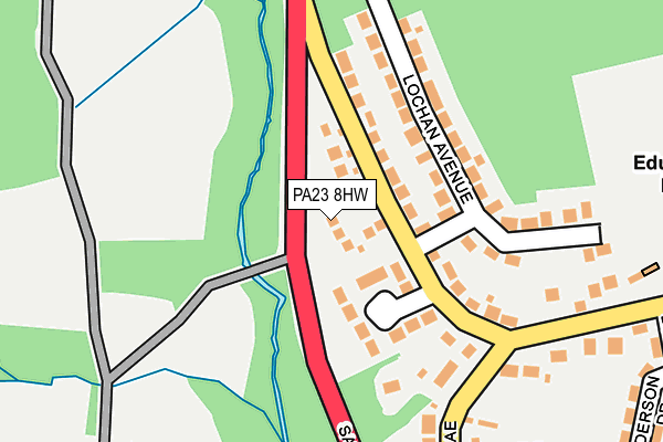 PA23 8HW map - OS OpenMap – Local (Ordnance Survey)