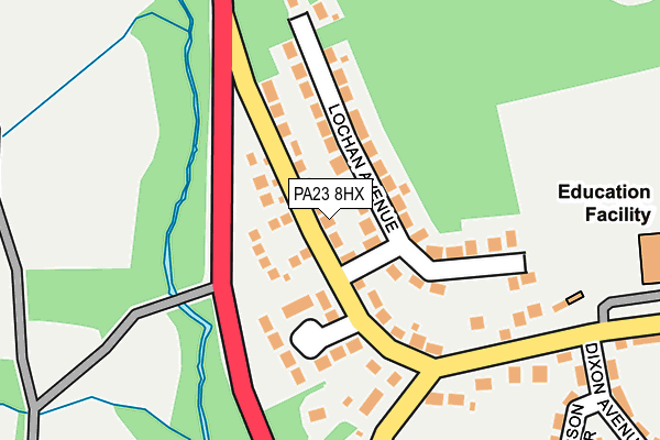 PA23 8HX map - OS OpenMap – Local (Ordnance Survey)
