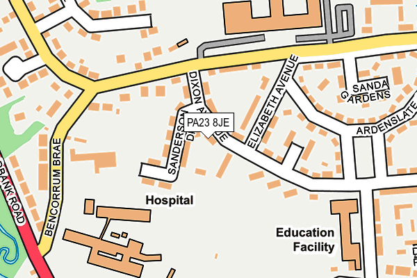 PA23 8JE map - OS OpenMap – Local (Ordnance Survey)